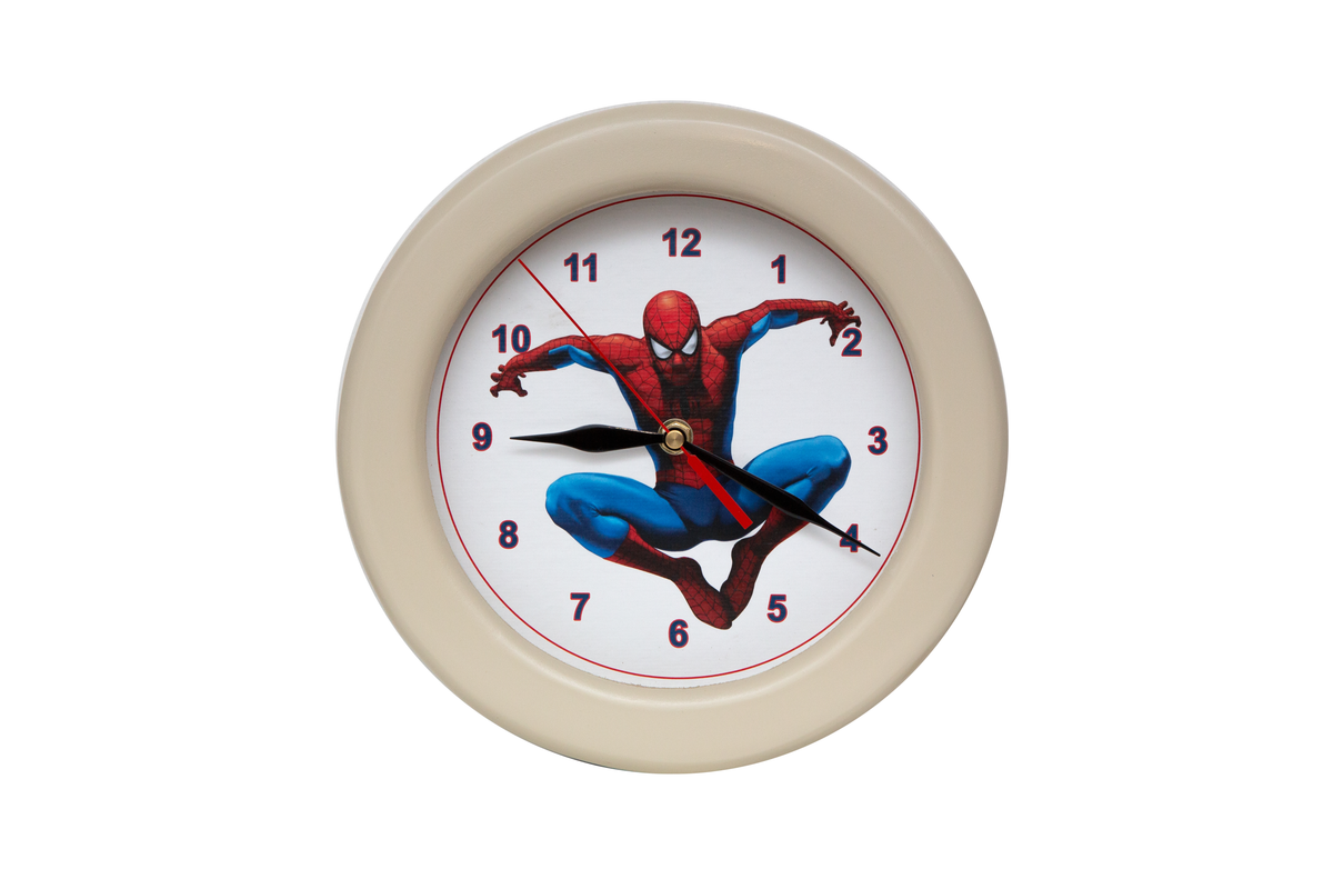 Spiderman White Clock